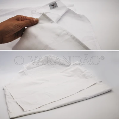 Hotel-lençol cima branco p/catre 50%alg 50%pol